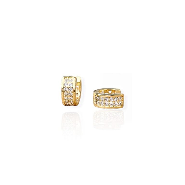 Brinco P Argola Cravação inglesa - Semijoias com banho no Ouro 18K