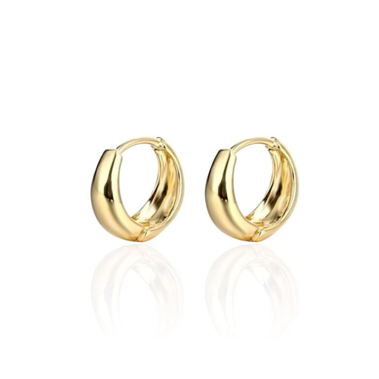 Brinco Argola Liso Abaulado - Semijoias com banho no ouro